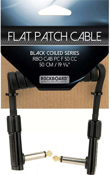 Flat Coiled Patch Cable - 5 To 5 Cm - Black