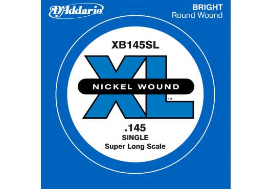 D'ADDARIO XB145 NICKEL WOUND BASS GUITAR SINGLE STRING SUPER LONG SCALE .145