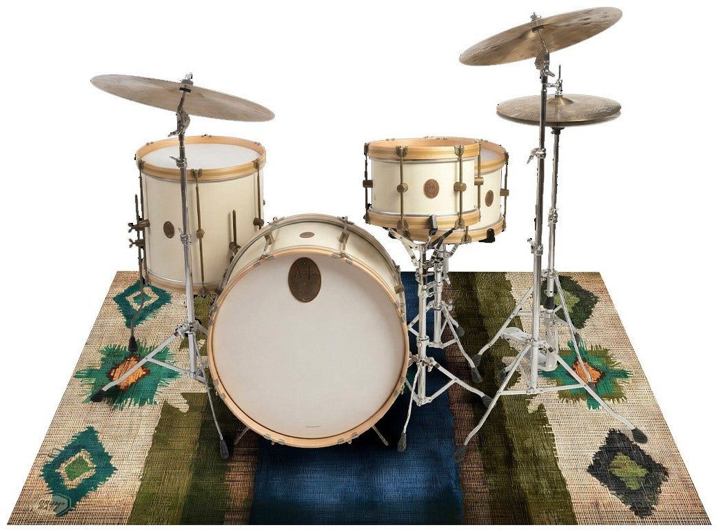 EART185-BLU - Native American Stage / Drum Mat 1.85 x 1.60m Anti-Slip - Blue