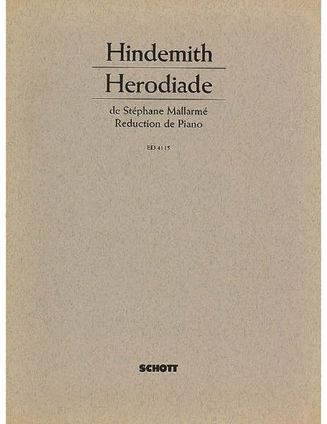Schott Hindemith - Hérodiade - Orchestre