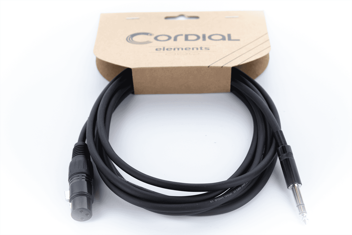 XLR FEMALE AUDIO CABLE / STEREO JACK - 6 M