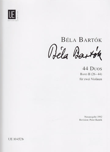 Bartok B. - 44 Duos Vol. 2 - 2 Violons