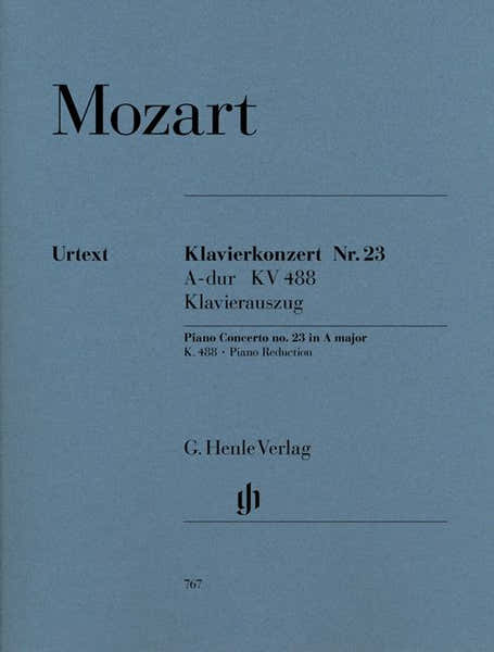 Henle Verlag Mozart W.a. - Concerto For Piano And Orchestra A Major K. 488