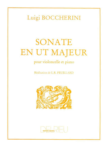 Edition Delrieu Boccherini L. - Sonate En Ut Maj. - Violoncelle Piano