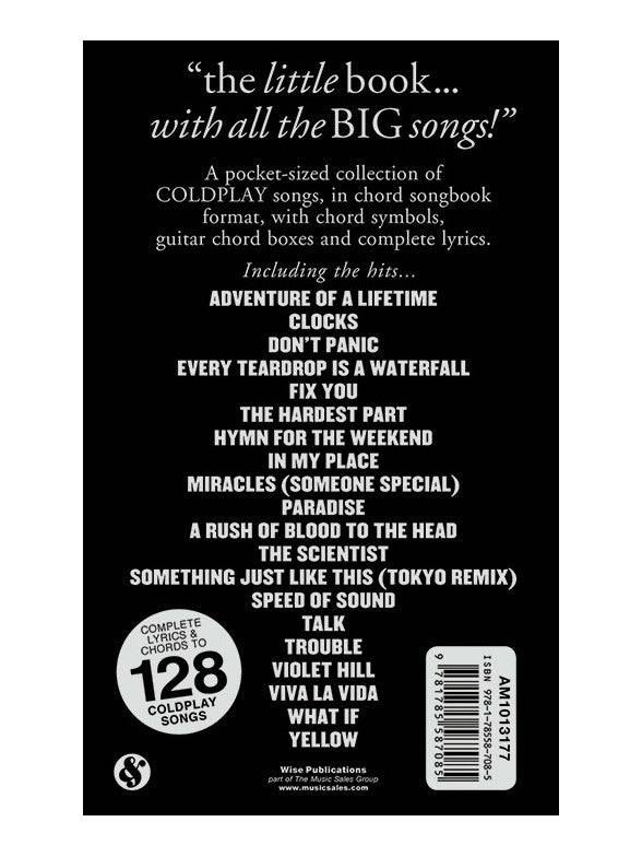 Little Black Songbook - Coldplay - Paroles & Accords