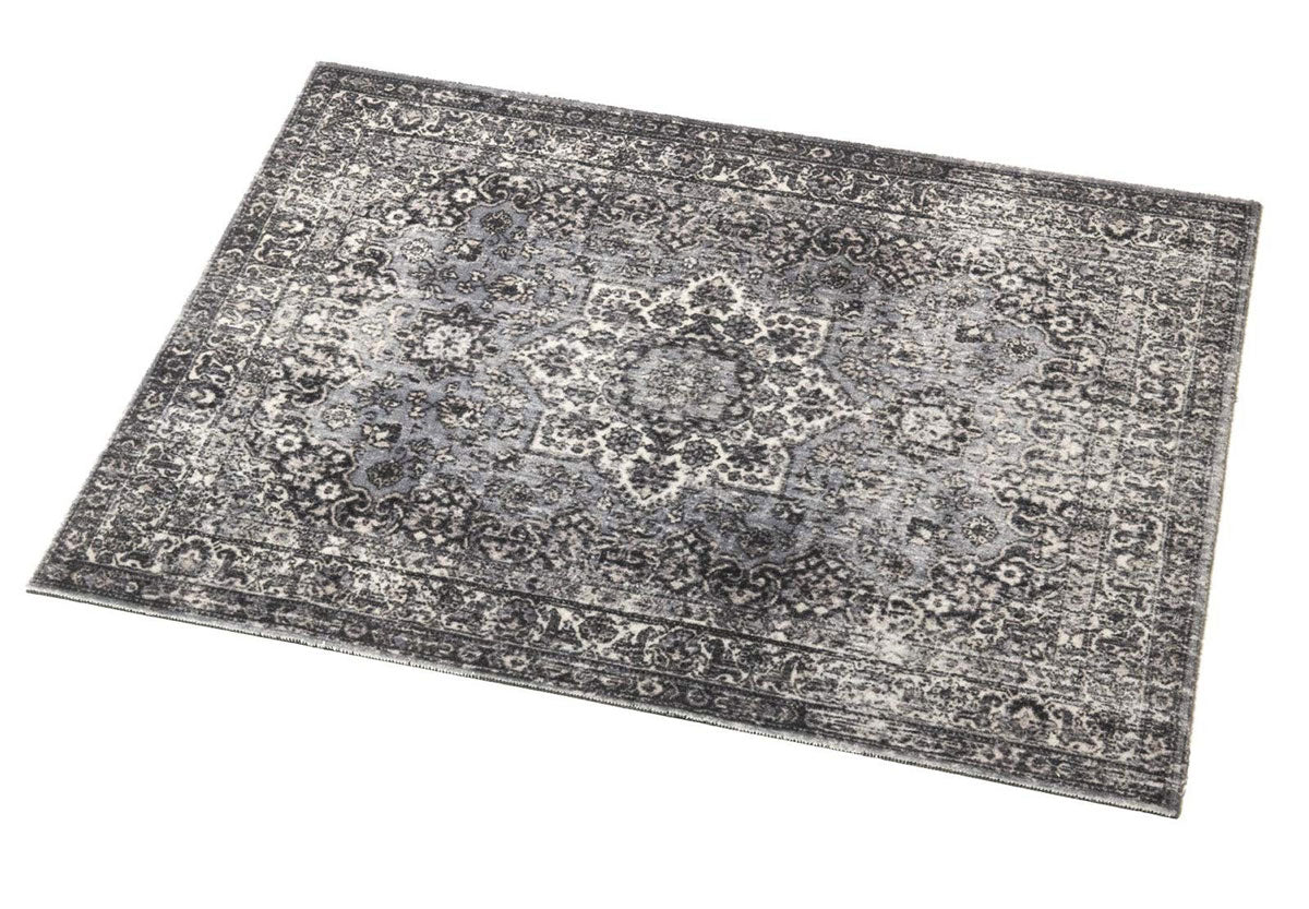 VPA-GRY Mat Vintage Persian Club Series 80 X 60CM Non-Slip Gray