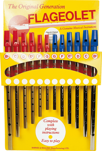 12 Brass And Nickel Flageolets In 6 Keys