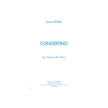 Roger - Concertino Clarin/orch. Cordes - Clarinette et Piano (réduction)