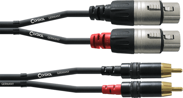 Double Audio Cable XLR Female/RCA 3 M