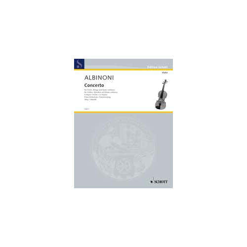 Schott Albinoni Tomaso - Concerto A Major - Violin String Orchestra And Basso Continuo