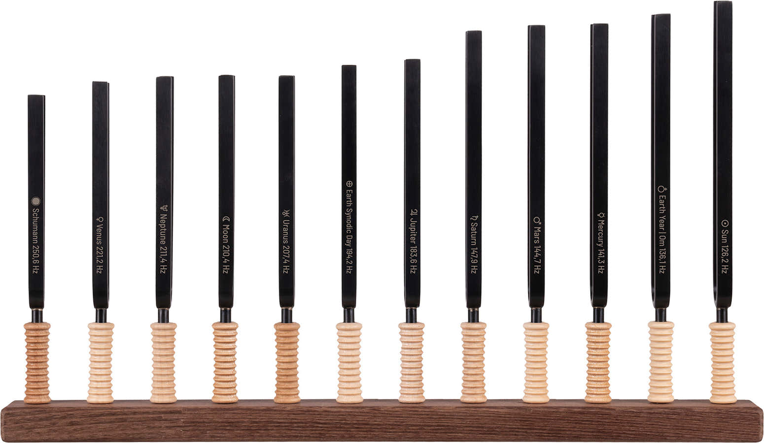 STF-PL12 Set of 12 tuning forks tuned to the Planetary Universal scale