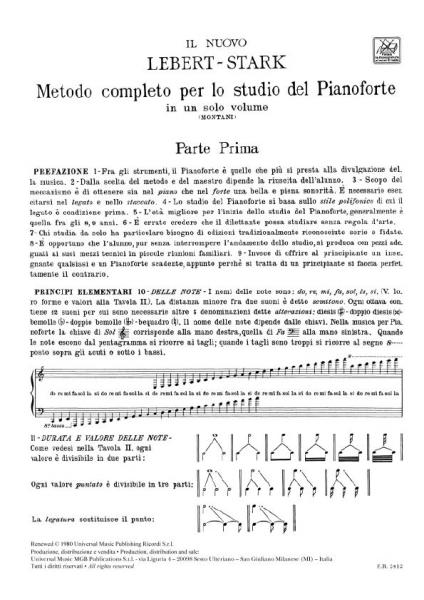 LEBERT/STARK - NUOVO LEBERT STARK METODO COMPLETO IN UN SOLO VOLUME - PIANO