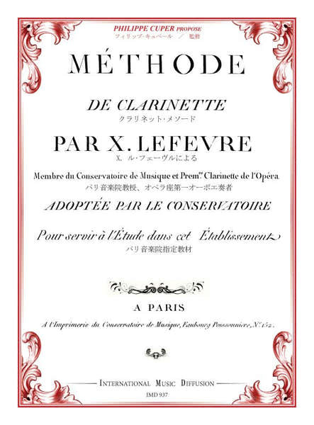 Lefevre Xavier - Methode De Clarinette
