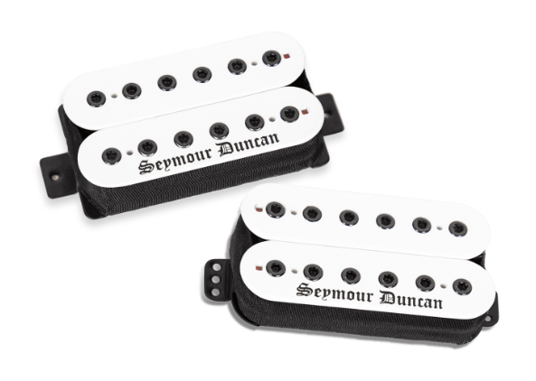 Seymour Duncan Blackened Black Winter Trembucker bridge set white