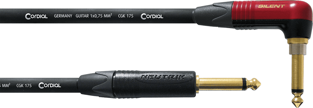 Cordial Guitar Cable Jack Straight /Angled Silent 3 M