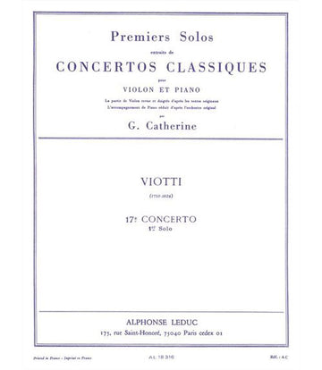 VIOTTI G.B. - SOLO N°1 DU CONCERTO N°17