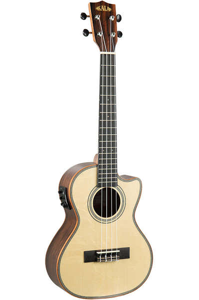 Solid Spruce Top/Ebony Tenor CW EQ