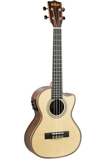 Solid Spruce Top/Ebony Tenor CW EQ