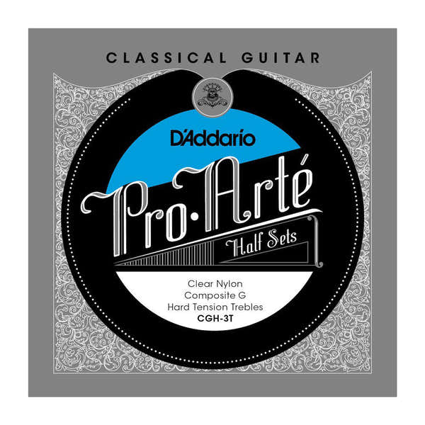 D'ADDARIO CGH-3T PRO-ARTE CLEAR NYLON SET OF 3 HIGH-PITCHED STRINGS FOR CLASSICAL GUITAR HIGH TENSION