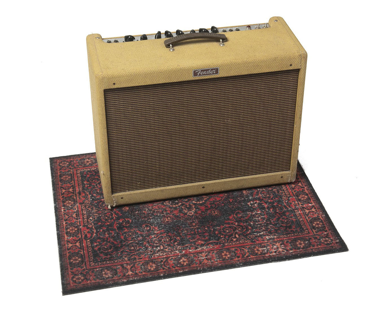 VPA-BLR Mat Vintage Persian Club Series 80 X 60CM Non-Slip Black Red