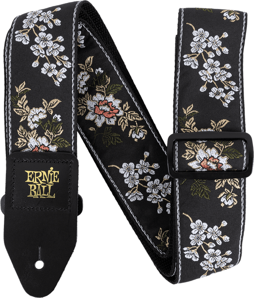 Ernie Ball WHITE BLOSSOM JACQUARD STRAP