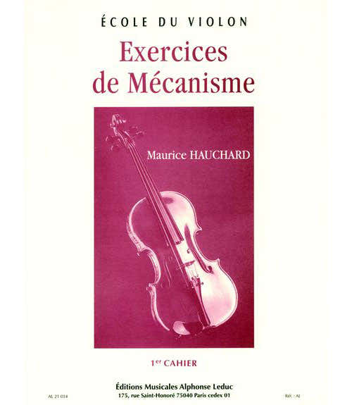 Leduc Hauchard Maurice - Exercices De Mecanisme Vol.1 - Violon