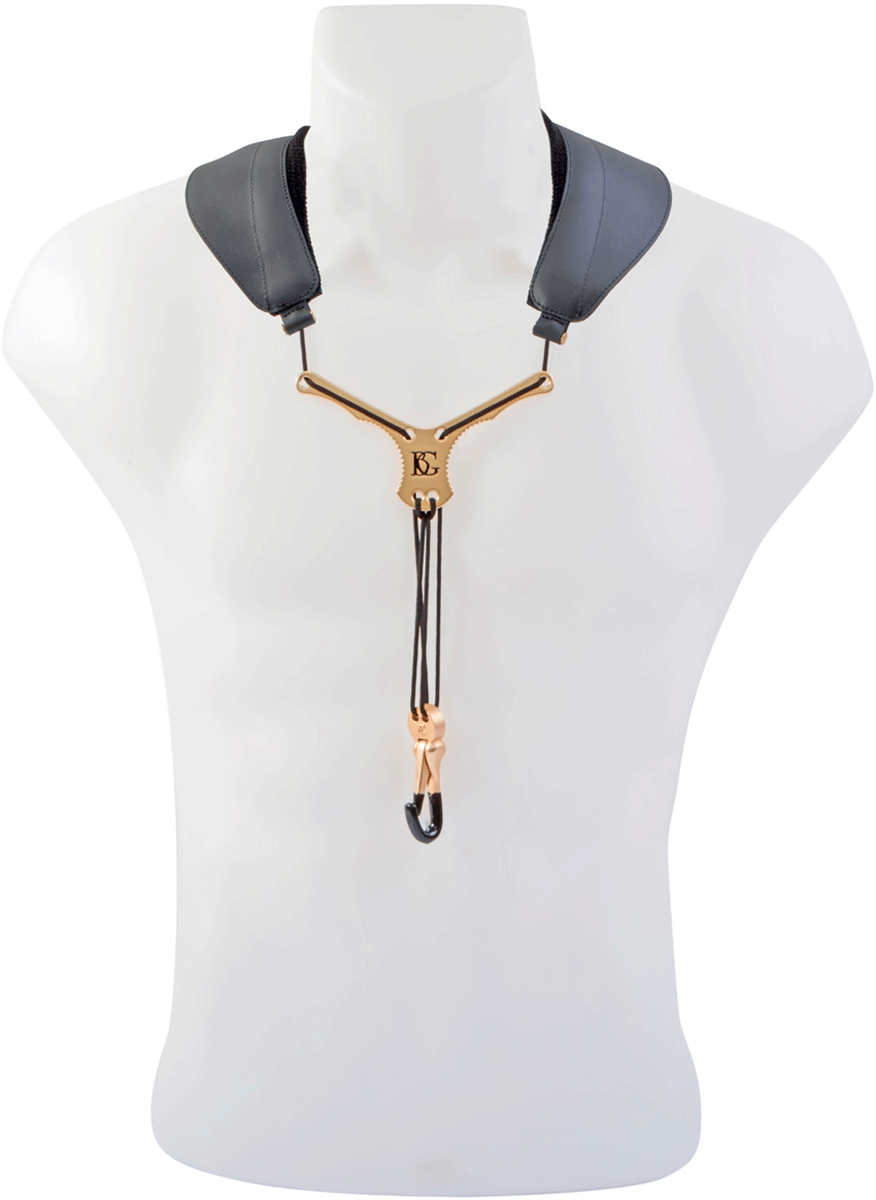 Yoke Zen Neck Strap Black (size XL) - Metal Snap Hook - Alto/ Tenor Saxophone