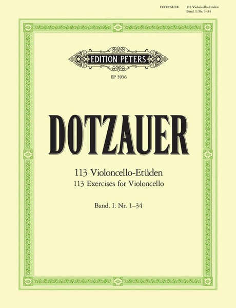 Edition Peters Dotzauer Friedrich - 113 Exercices Vol.1 (N° 1-34) - Violoncelle