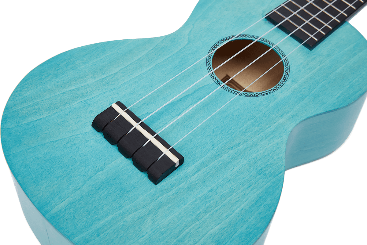 Island Concert Ukulele Aqua Blue + Cover