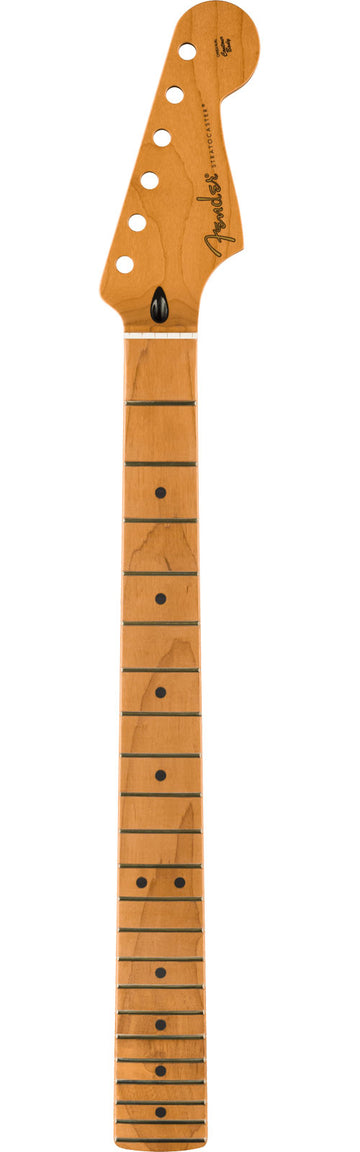 SATIN ROASTED MAPLE STRATOCASTER NECK 22 JUMBO FRETS 12" MAPLE FLAT OVAL SHAPE