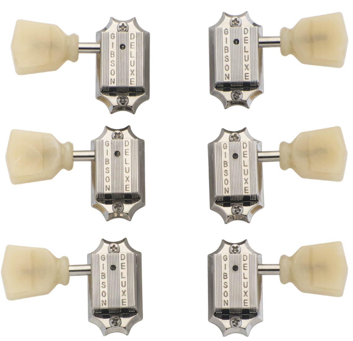 Gibson Accessories REPLACEMENT PART VINTAGE NICKEL MACHINE HEADS YELLOW BUTTONS