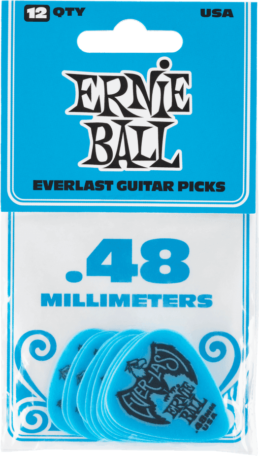 EVERLAST PICKS 12-PACK BLUE .48MM