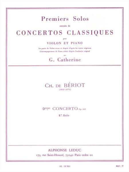 Leduc First Solos extracted from the Classic Concertos