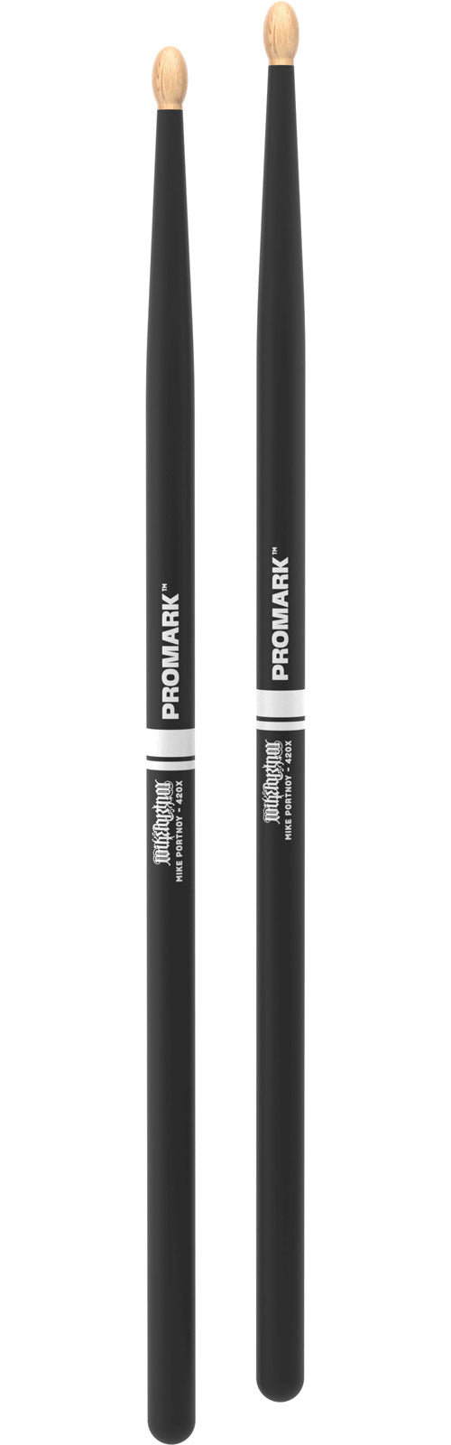 TXMP420XW-AG - Mike Portnoy 420X ActiveGrip Hickory Drumstick Wood Tip