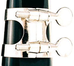 334N - Alto Sax Ligature Metal Nickel-Plated