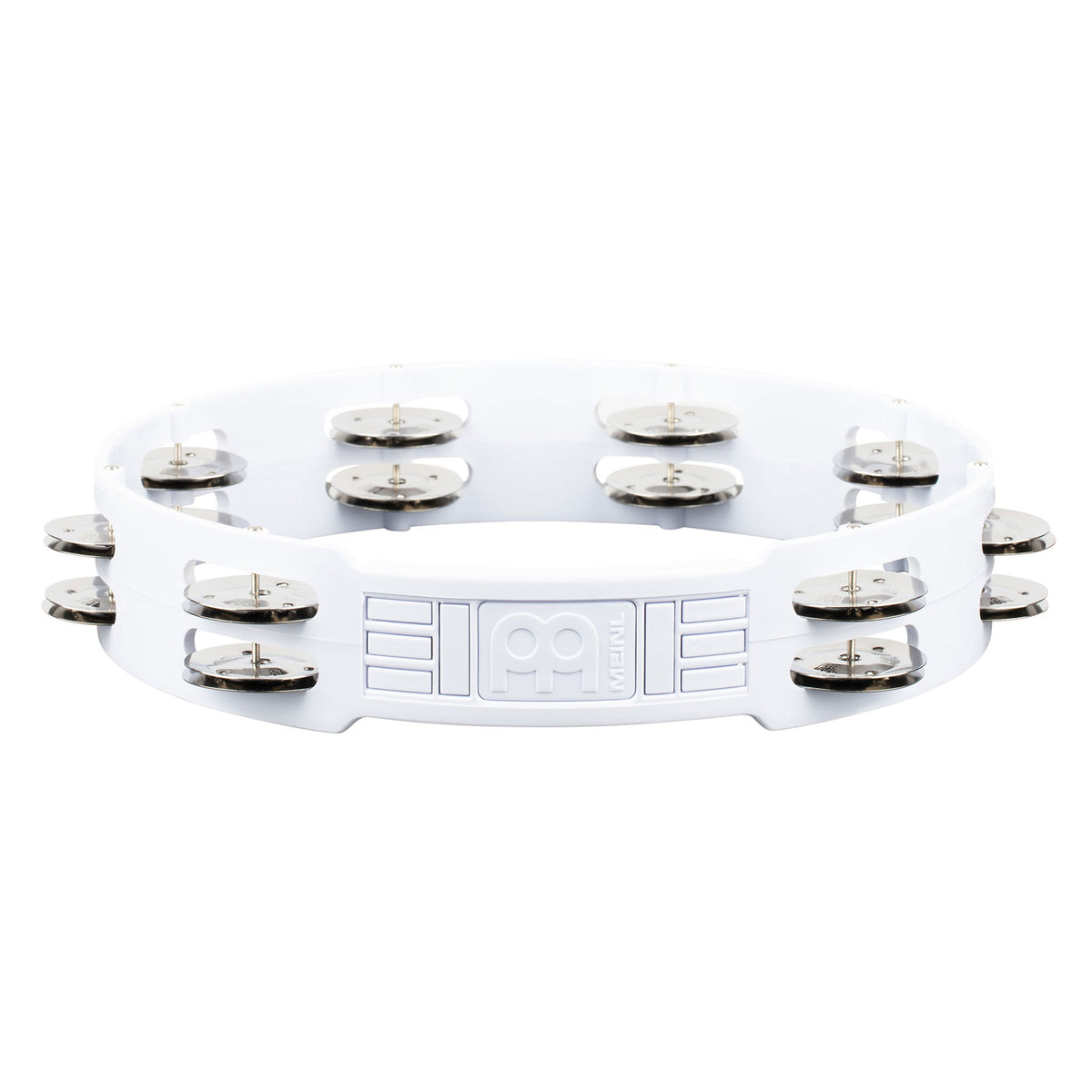 Tambourine ABS White 25CM 1R Cymb