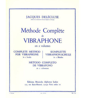Delecluse J. - Methode De Vibraphone Vol. 1