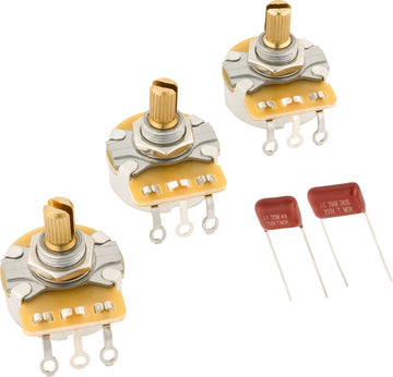 Stratocaster Split Shaft Potentiometer and Capacitor Kit 3-Pack