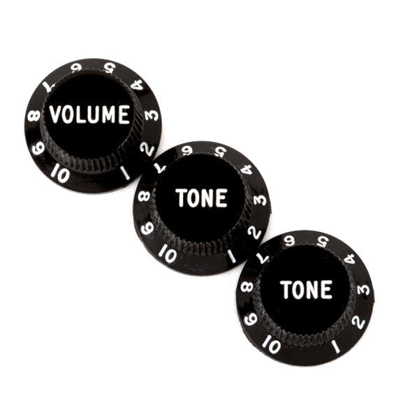 Stratocaster Black Knobs (Volume Tone Tone) (3)
