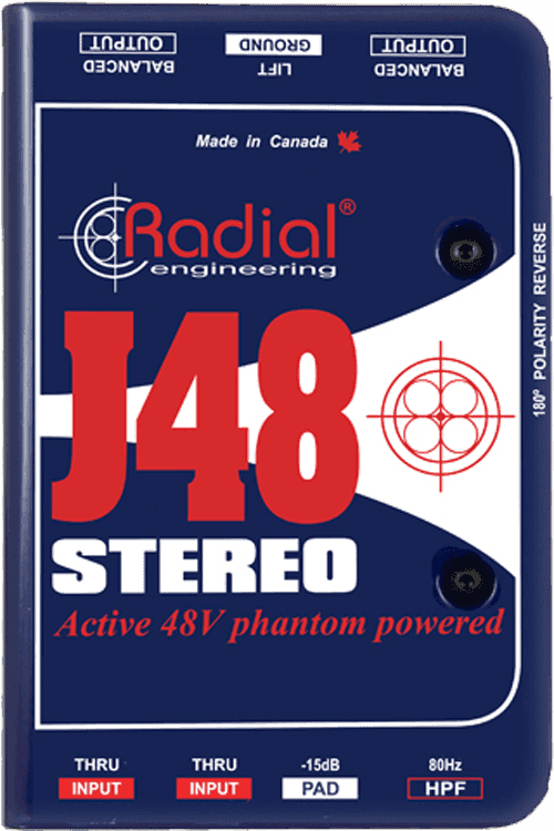 J48 CLASS A ACTIVE DI BOX STEREO