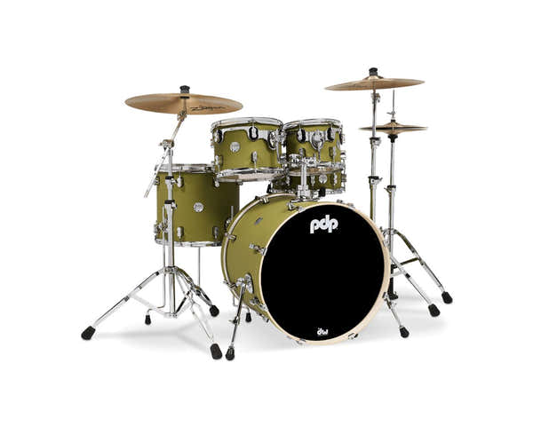 PDP By DW SHELL SET CONCEPT MAPLE FINISH PLY CM5 KIT 22" SATIN OLIVE PDCM2215SO