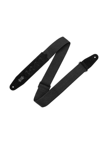 COTTON STRAP WITH 4 PICK HOLDERS 5 CM - BLACK