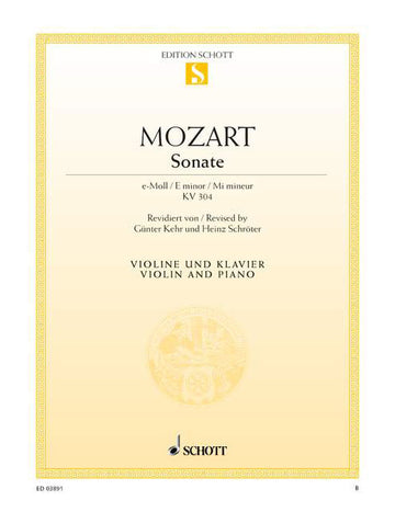 Mozart - Sonata E Minor K 304 - Violon et Piano