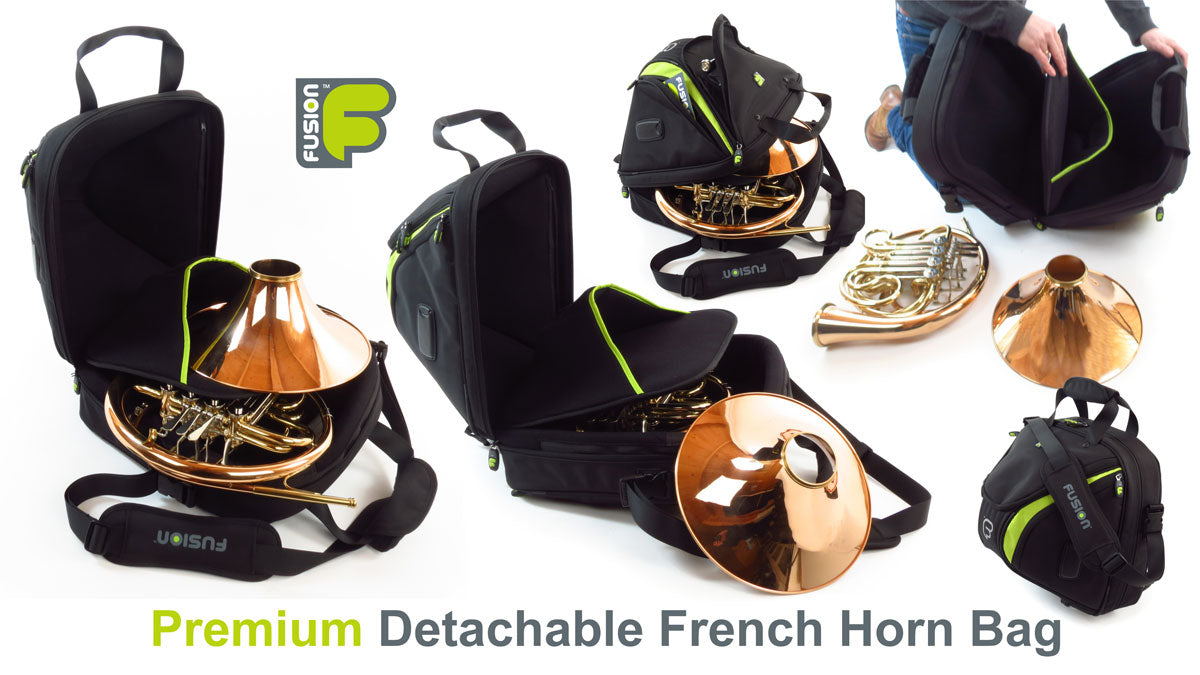 Premium Black/Green Horn Case (Detachable Bell)