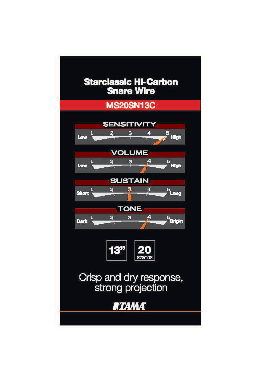MS20SN13C Starclassic snare wires 13 20 strands