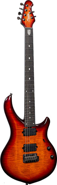 STERLING BY MUSIC MAN MAJ200X Flamed Maple Blood Orange Burst
