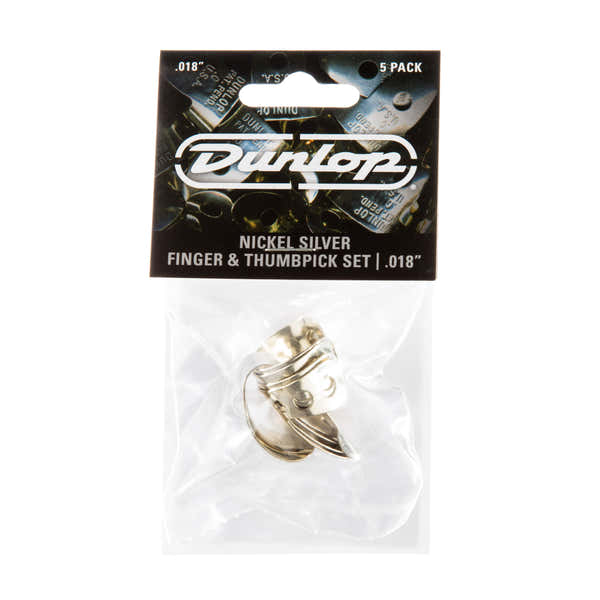 Dunlop 5 x 0,018in Fingerpick Nickel