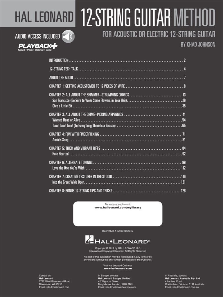 Méthode 12 Cordes Guitare + Audio En Ligne