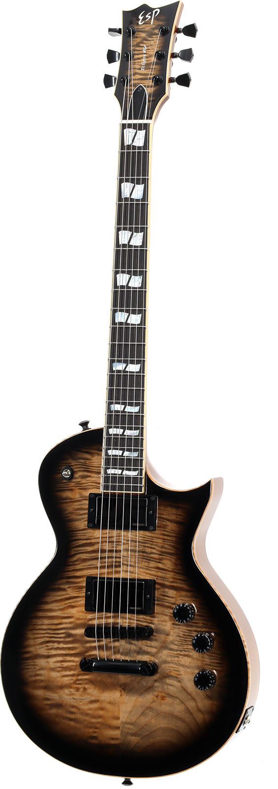 USA Eclipse Quilted Maple Fishman See-Thru Black Sunburst