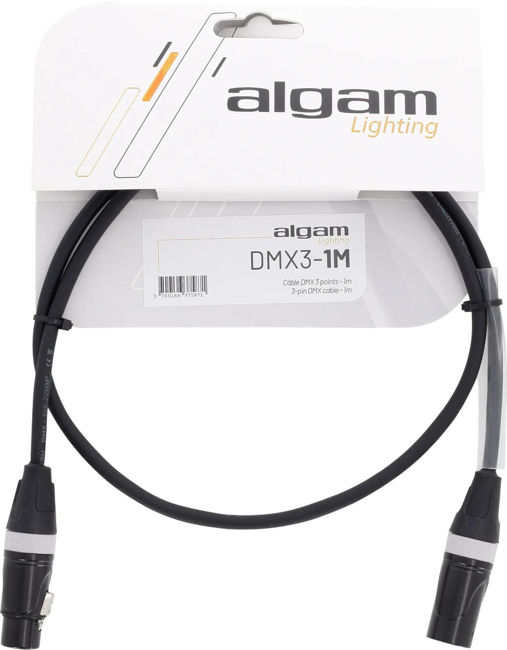DMX cable 3-pin - 1M